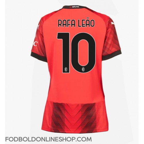 AC Milan Rafael Leao #10 Hjemmebanetrøje Dame 2023-24 Kortærmet
